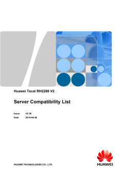 Huawei Tecal RH2288 V2 Server Compatibility List