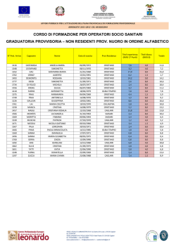 Graduatoria con priorit&agrave; 2 - Centro Professionale Europeo "Leonardo"