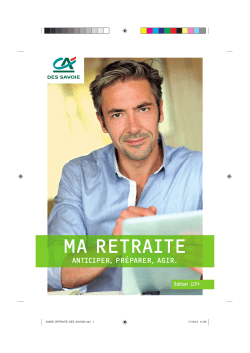 Guide Retraite - Crédit Agricole Des Savoie