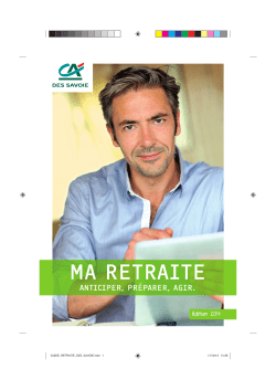 Guide Retraite - Cr&eacute;dit Agricole Des Savoie