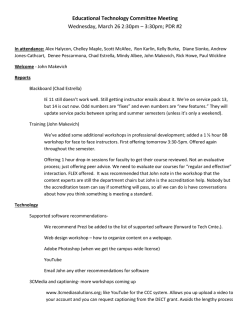 Educational Technology Committee Meeting Wednesday, March 26