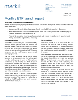 Monthly ETP launch report