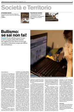 Bullismo: se sai non fai! Ragazzi