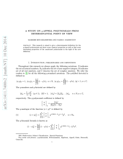 arXiv:1411.7400v2 [math.NT] 10 Dec 2014
