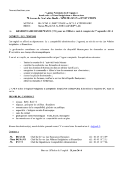 FICHE DESCRIPTIVE DE POSTE