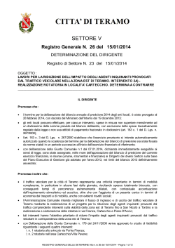 Determina Dirigenziale nr. 26 del 15/01/2014