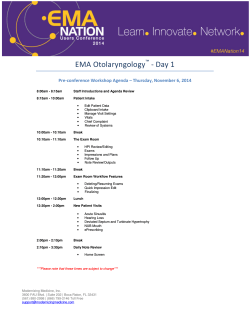 EMA Otolaryngology - Day 1