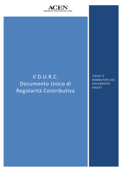 Il D.U.R.C. Documento Unico di Regolarit&agrave; Contributiva