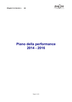 Piano della performance 2014 - 2016