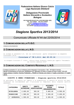 Stagione Sportiva 2013/2014 - FIGC Delegazione Provinciale di