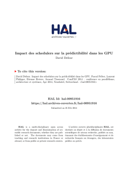 Impact des schedulers sur la pr&eacute;dictibilit&eacute; dans les GPU