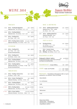 A4 Druckformat - Weinkarte 2014_01 - Weingut Dawen