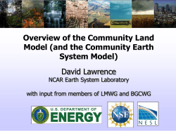 Lecture 2 - CESM | Community Earth System Model