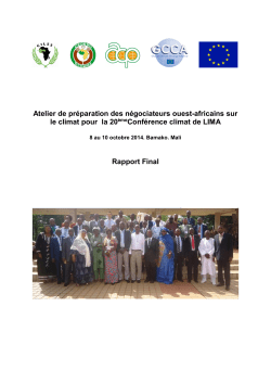 Atelier de préparation des négociateurs ouest