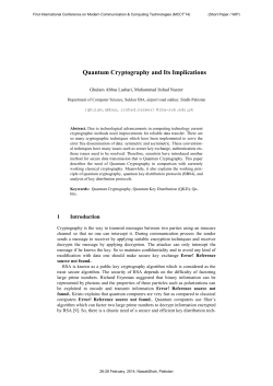 Quantum Cryptography and Its Implications
