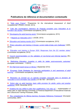 Publications de référence et documentation contextuelle