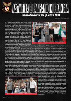 Grande trasferta per gli atleti WFC