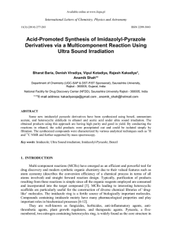 ilcpa 11(3) (2014) - International Letters of Chemistry, Physics and