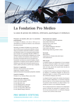 La Fondation Pro Medico