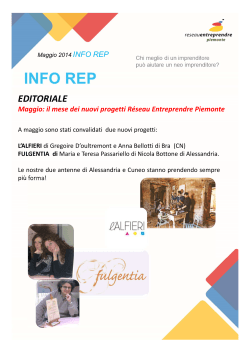 Info rep maggio 2014 - Reseau Entreprendre Piemonte