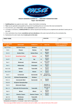 Meet Nomination Form - Pat Wright Swim School