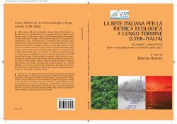 A RA CNE La rete italiana per la ricerca ecologica a lungo termine