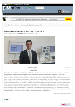 Rinnovata la partnership al Technology Forum 2014