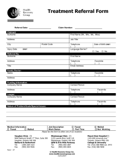 Treatment Referral Form Form