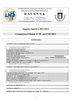 C.U. N. 38... - FIGC Ravenna