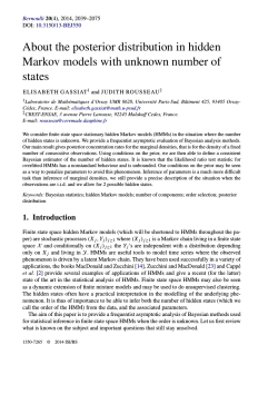 About the posterior distribution in hidden Markov models with