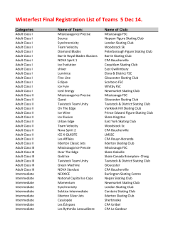 Winterfest Final Registration List of Teams 5 Dec 14.