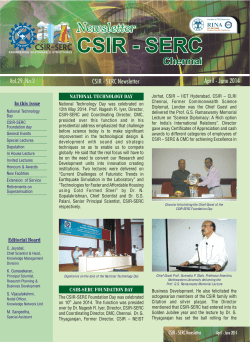 Newsletter - CSIR-Structural Engineering Research Centre