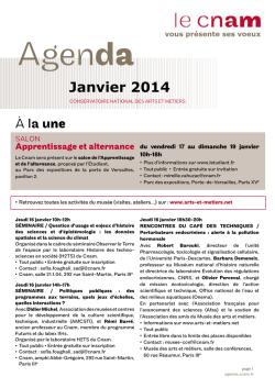 Janvier 2014 &Agrave; la une