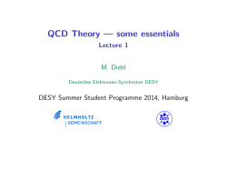 QCD Theory - DESY Summer Student Programme 2015