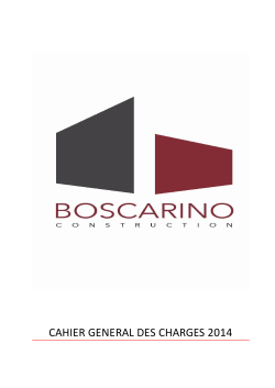 cahier general des charges 2014 - Maison Boscarino Maisons clé