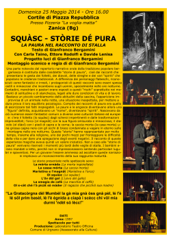 SQUÀSC - STÒRIE DÉ PURA - Laboratorio Teatro Officina