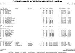 Coupe du Monde Ski Alpinisme Individuel - Verbier