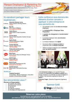 Ils viendront partager leurs exp&eacute;riences