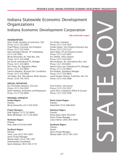 Indiana Statewide Economic Development Organizations