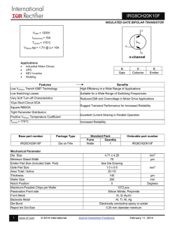 IRG8CH20K10F Product Datasheet