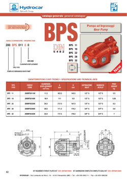 Pompa ad Ingranaggi Gear Pump 200 BPS 011 0 0