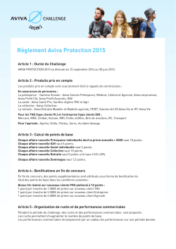 Règlement Aviva Protection 2015