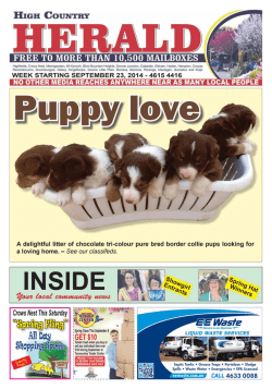 High Country News 23 September 2014