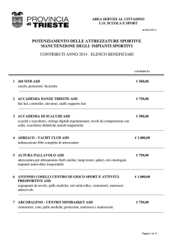 elenco beneficiari - Provincia di Trieste