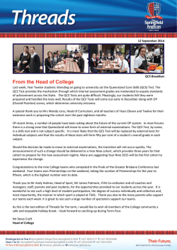 Issue 18 - The Springfield Anglican College