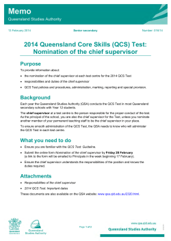 2014 Queensland Core Skills (QCS) Test