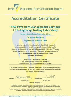 PMS Pavement Management Services Ltd - Highway Testing
