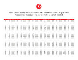 Rapos color is a close match to the PMS/RBG