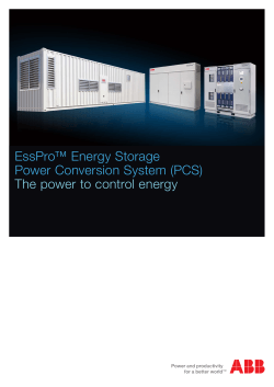 EssPro™ Energy Storage Power Conversion System (PCS