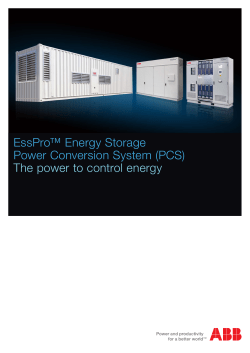 EssPro&trade; Energy Storage Power Conversion System (PCS
